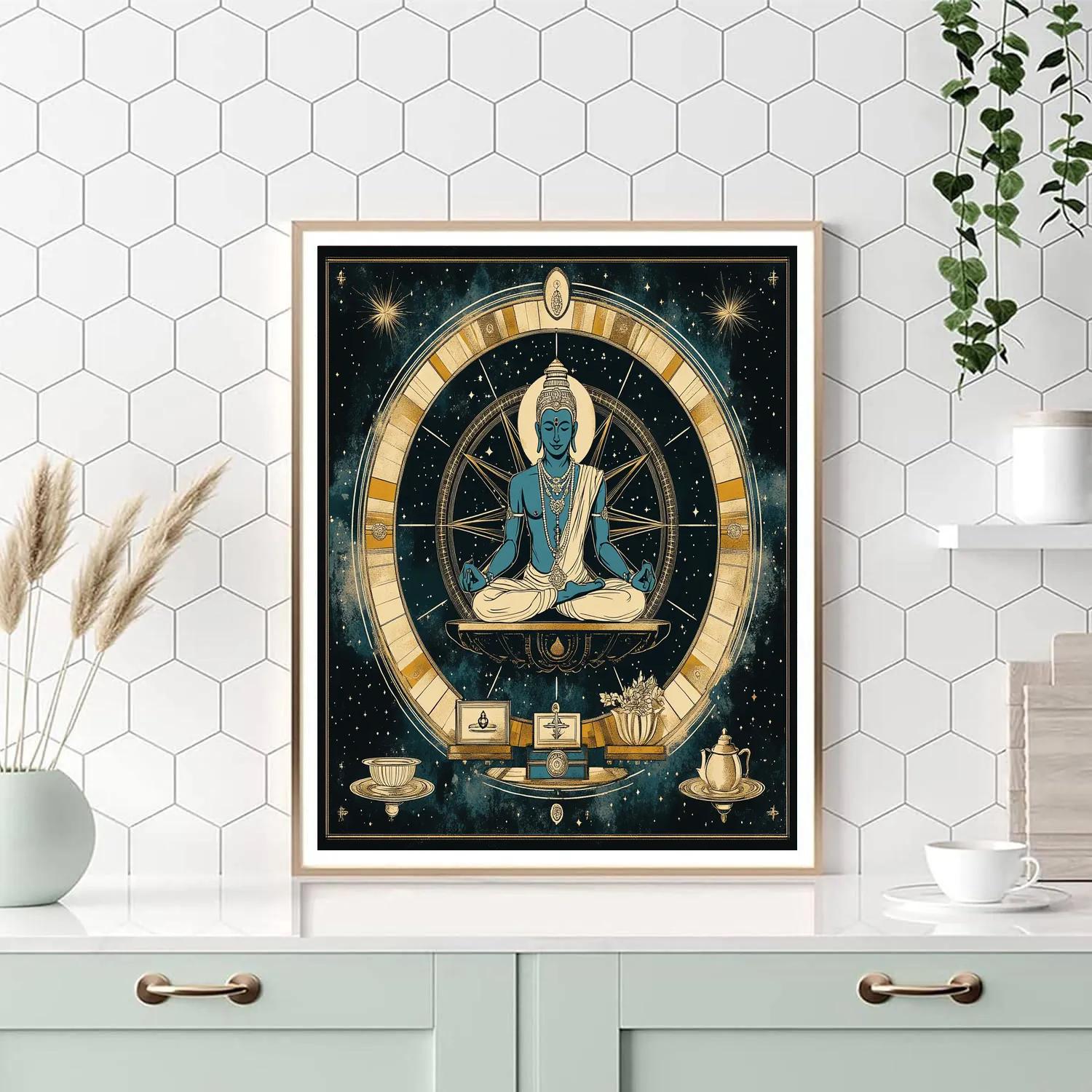 Brahma Star Compass Meditation Numbered painting kits