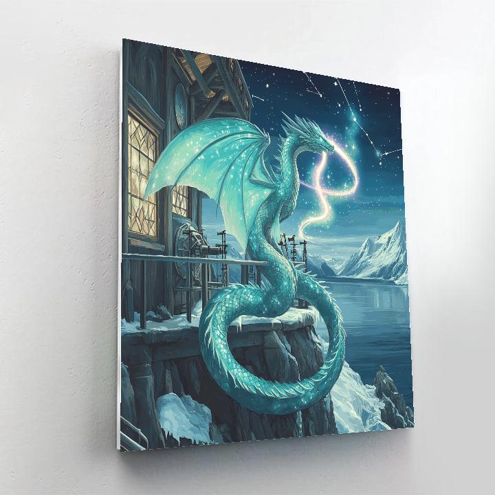 Aurora Observatory With Dragon Custodian paint by color