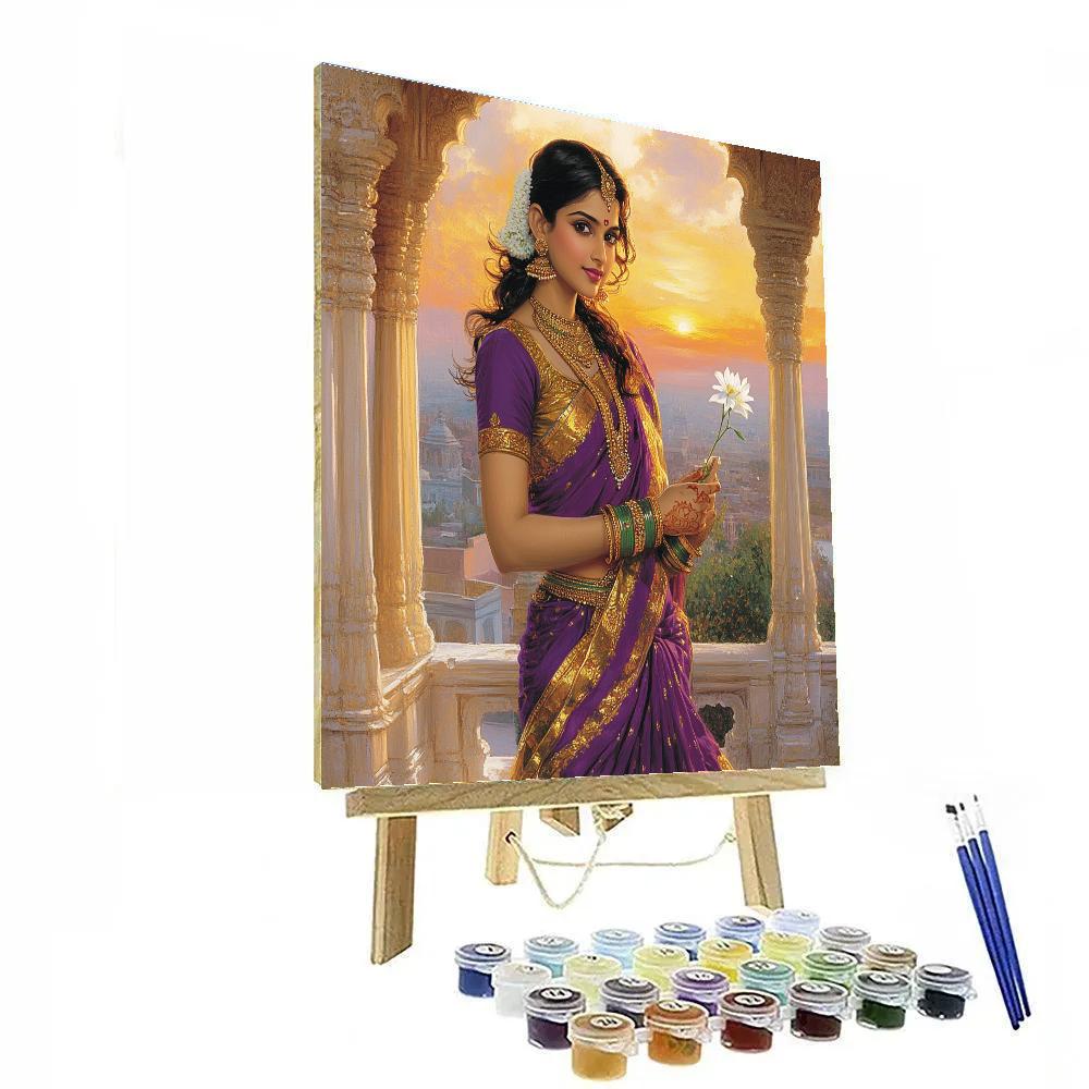Parvati Jewel Toned Palace Balcony paint by number