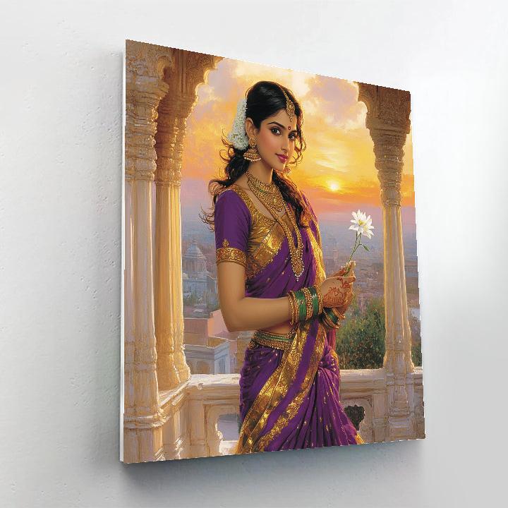 Parvati Jewel Toned Palace Balcony paint by number