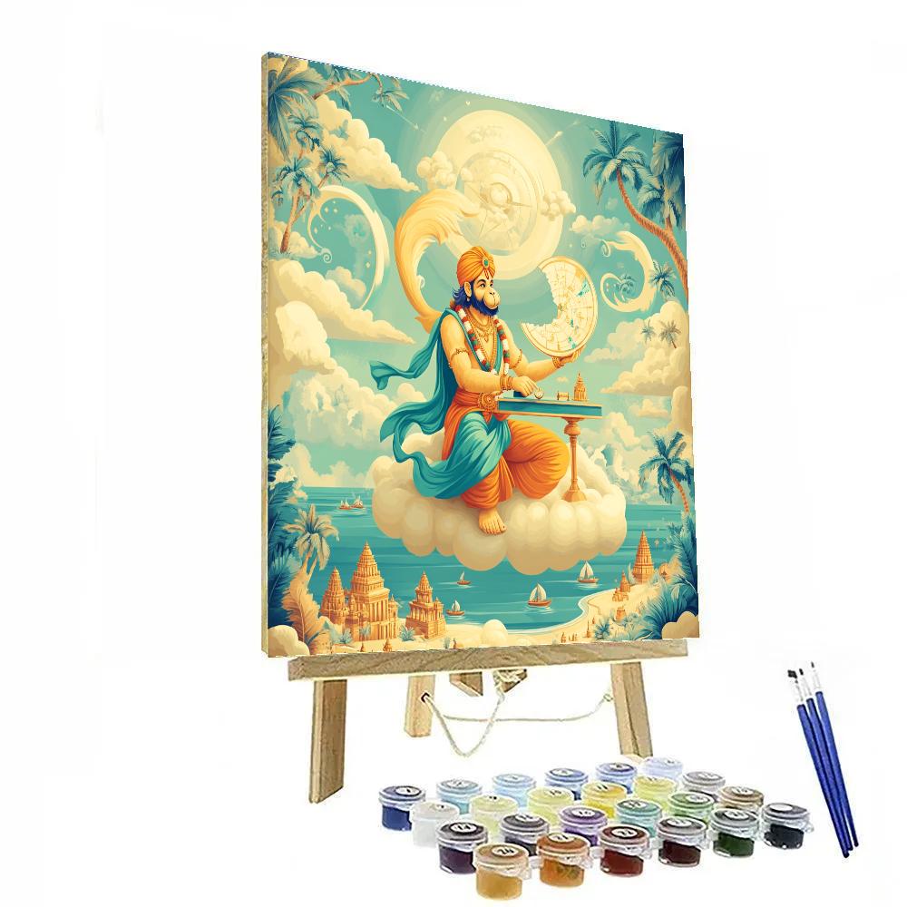 Hanuman Wind Map Cartographer Numbered painting kits
