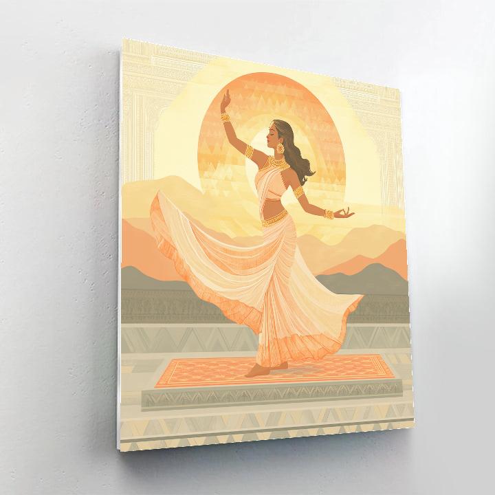 Parvati In Sunrise Yoga Pose paint by number