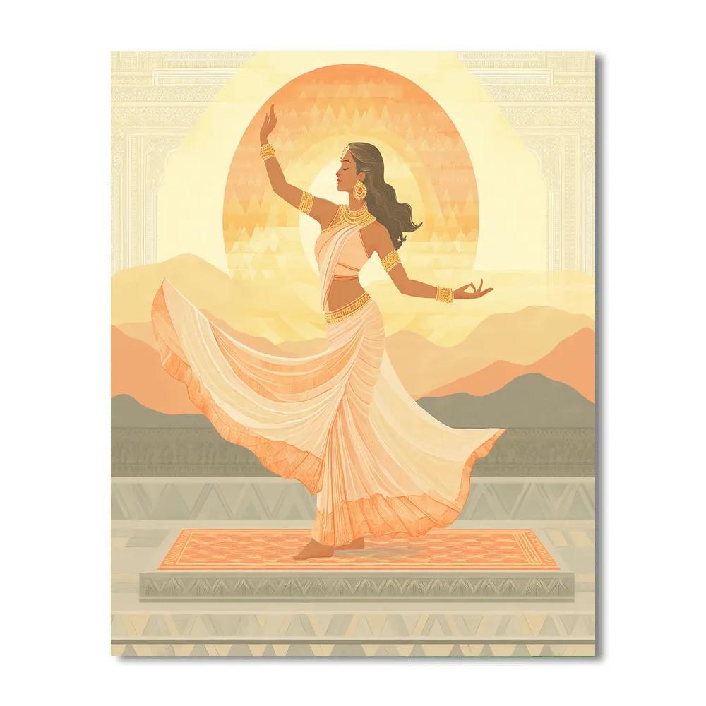 Parvati In Sunrise Yoga Pose paint by number