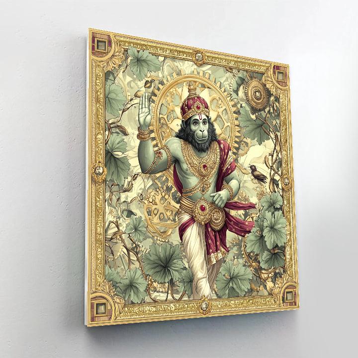 Clockwork Garden With Hanuman Guardian paint by numbers