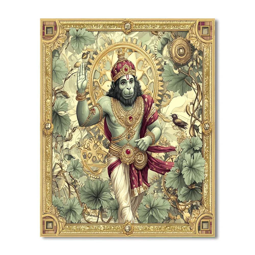 Clockwork Garden With Hanuman Guardian paint by numbers