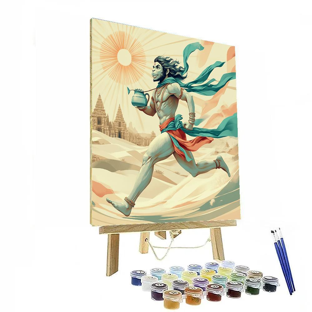 Desert Mirage Runner, Hanuman paint by number