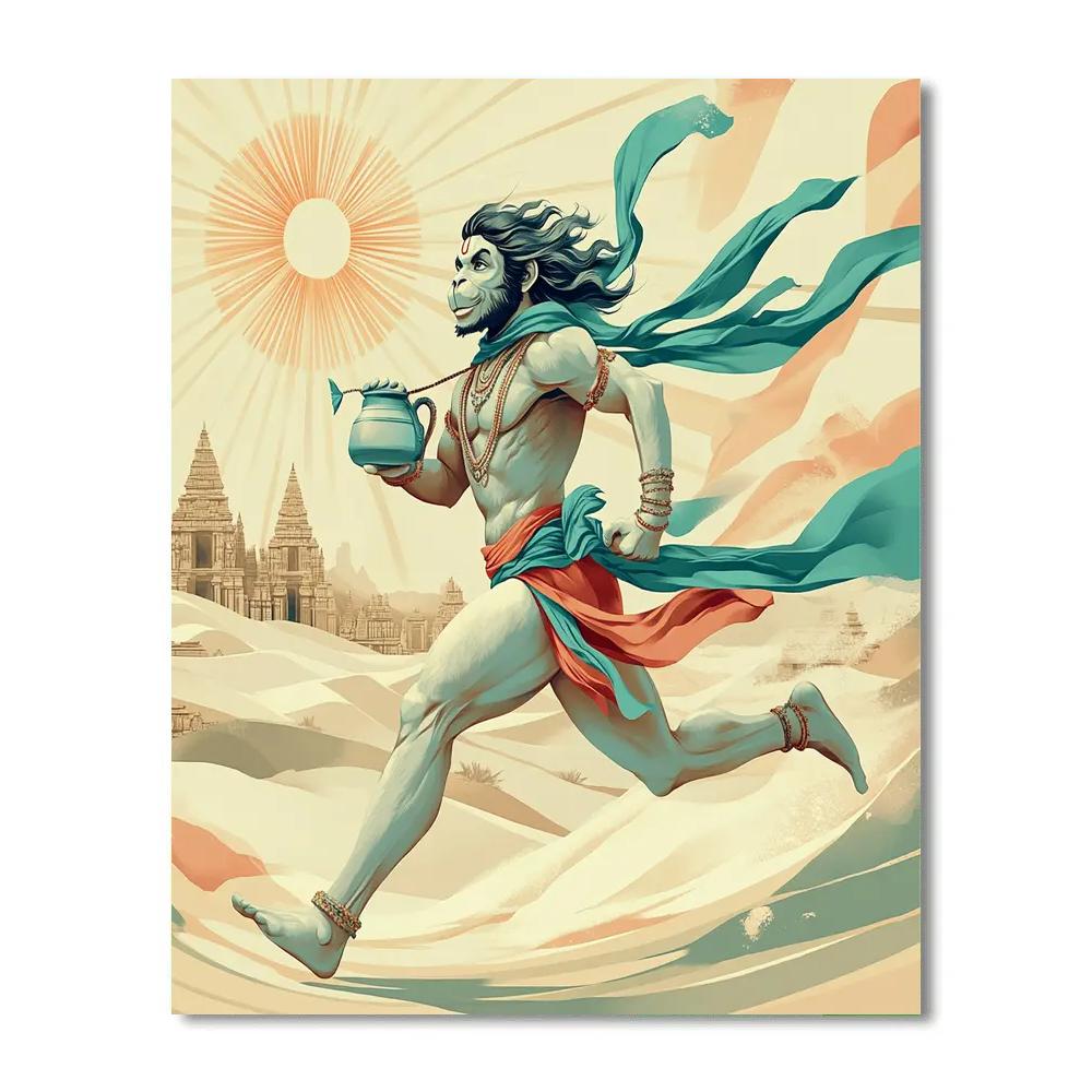 Desert Mirage Runner, Hanuman paint by number