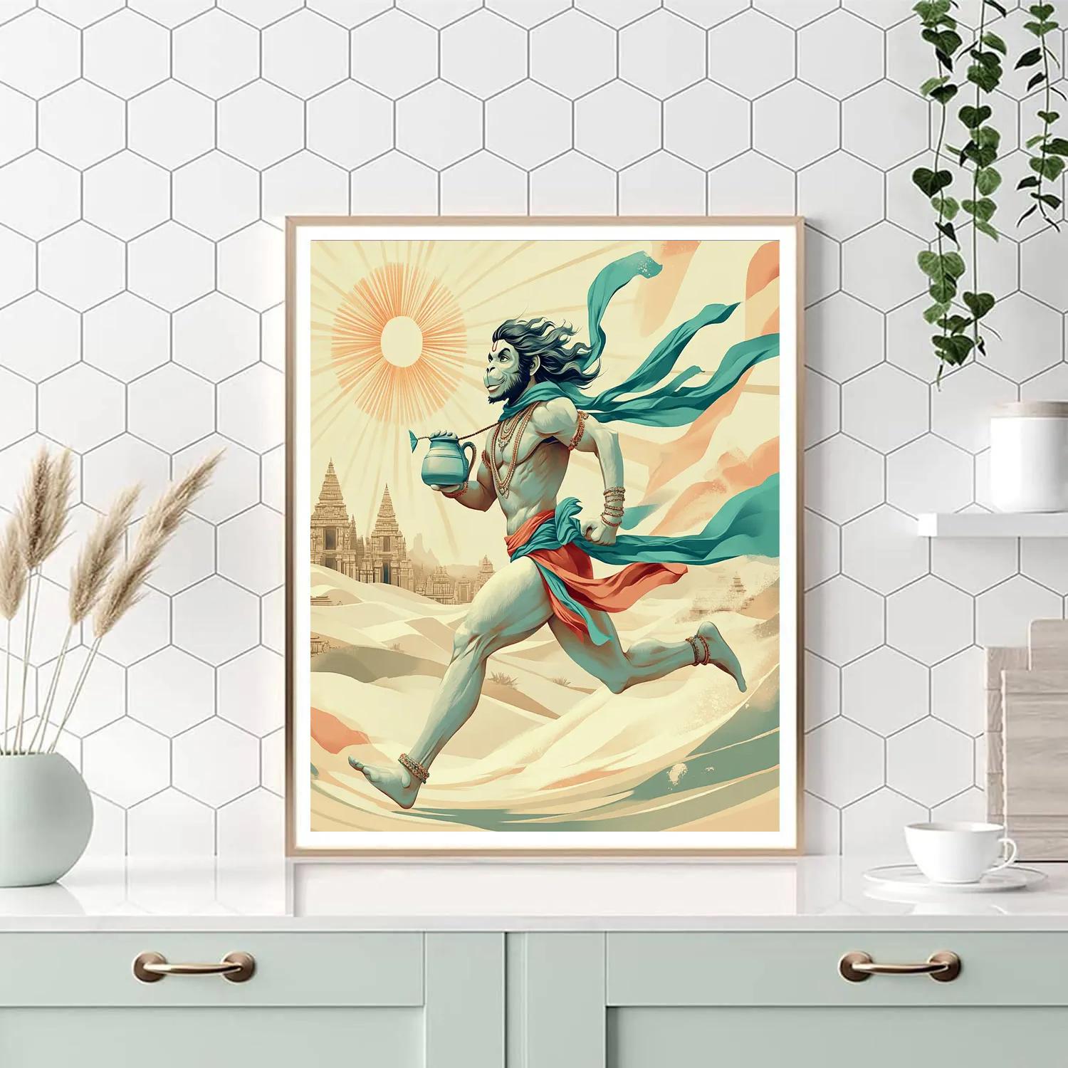 Desert Mirage Runner, Hanuman paint by number