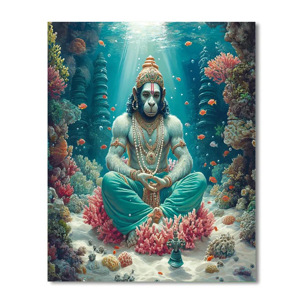 Hanuman Undersea Coral Sanctuary paint by numbers