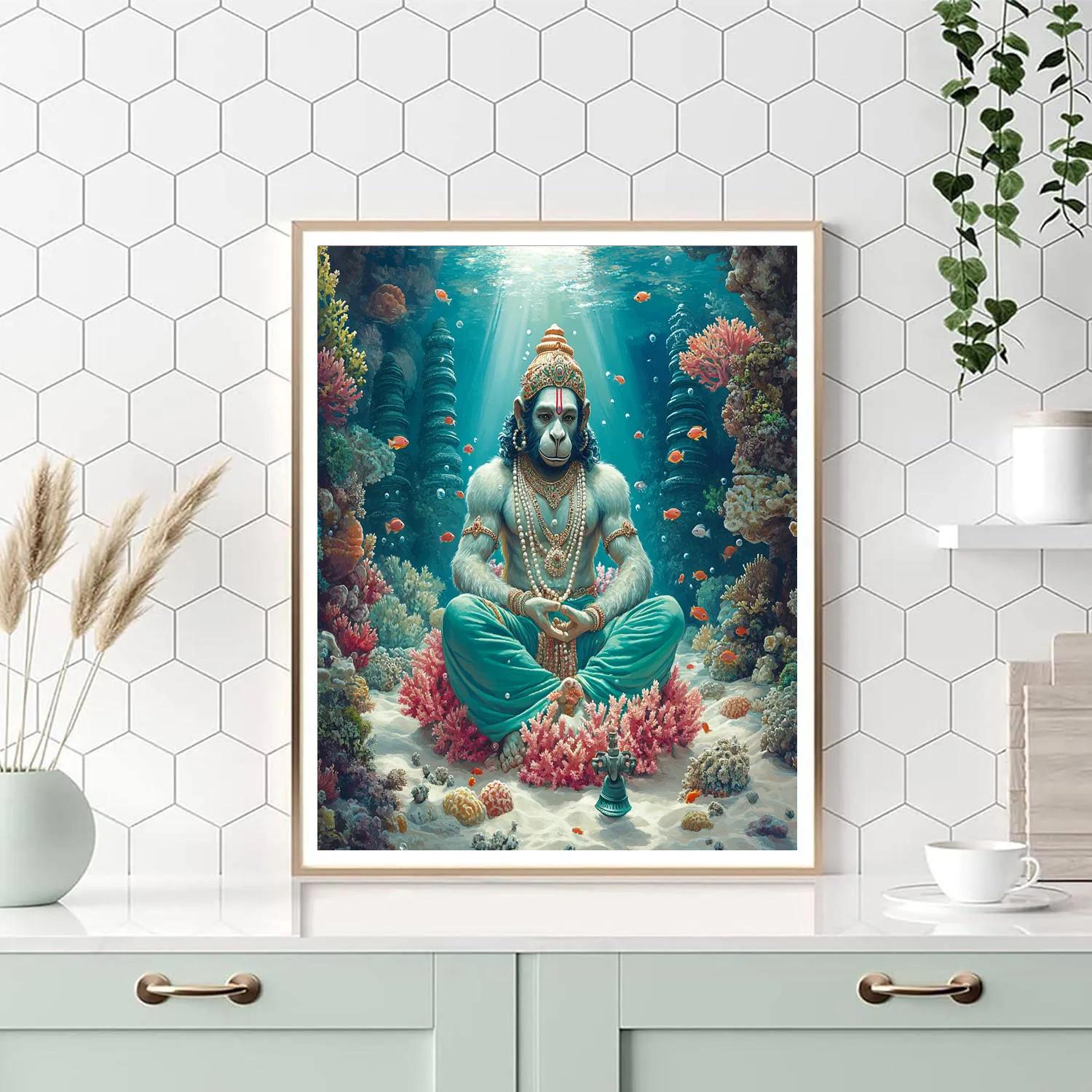 Hanuman Undersea Coral Sanctuary paint by numbers
