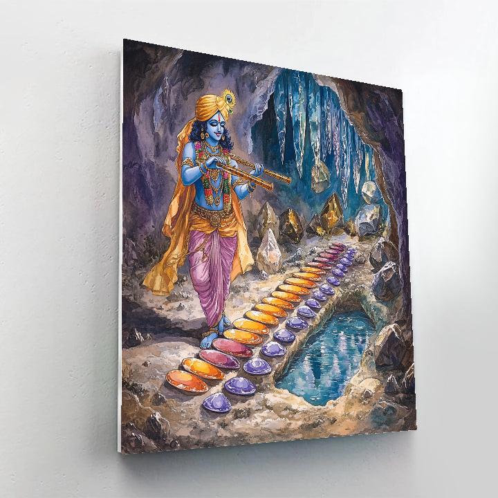 Krishna And The Crystal Cave Of Singing Stones Painting by numbers kit