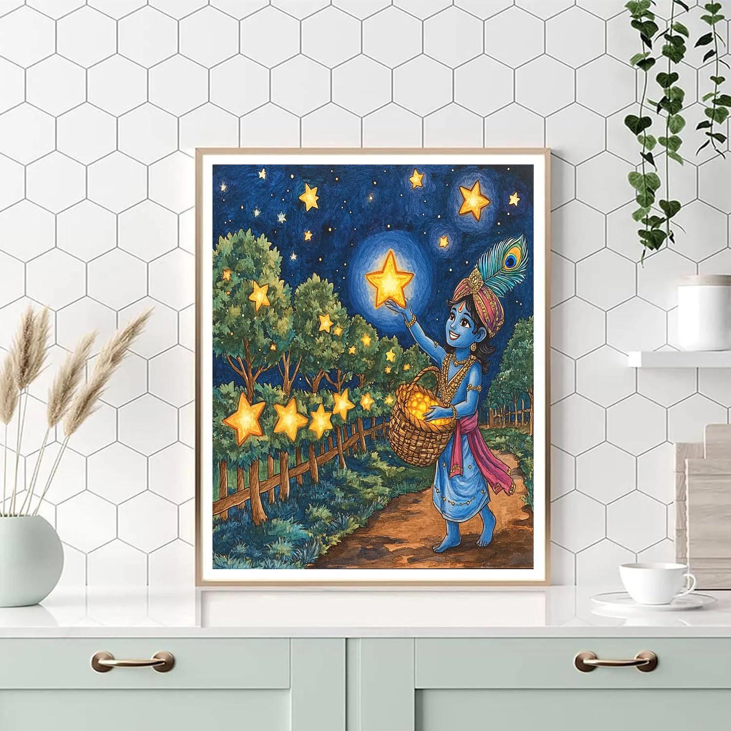 Krishna And The Star Orchard Harvest paint by numbers