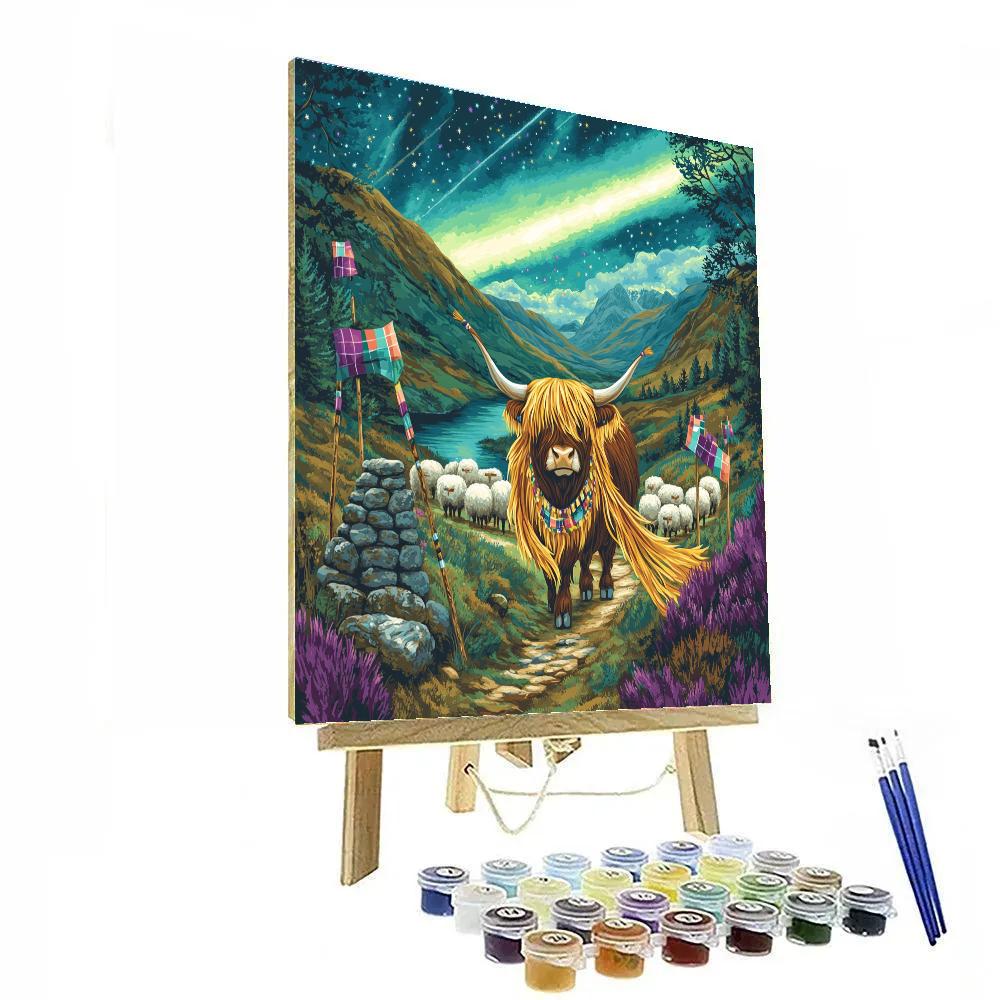 Aurora Glen Highland Cow Parade DIY paint by numbers