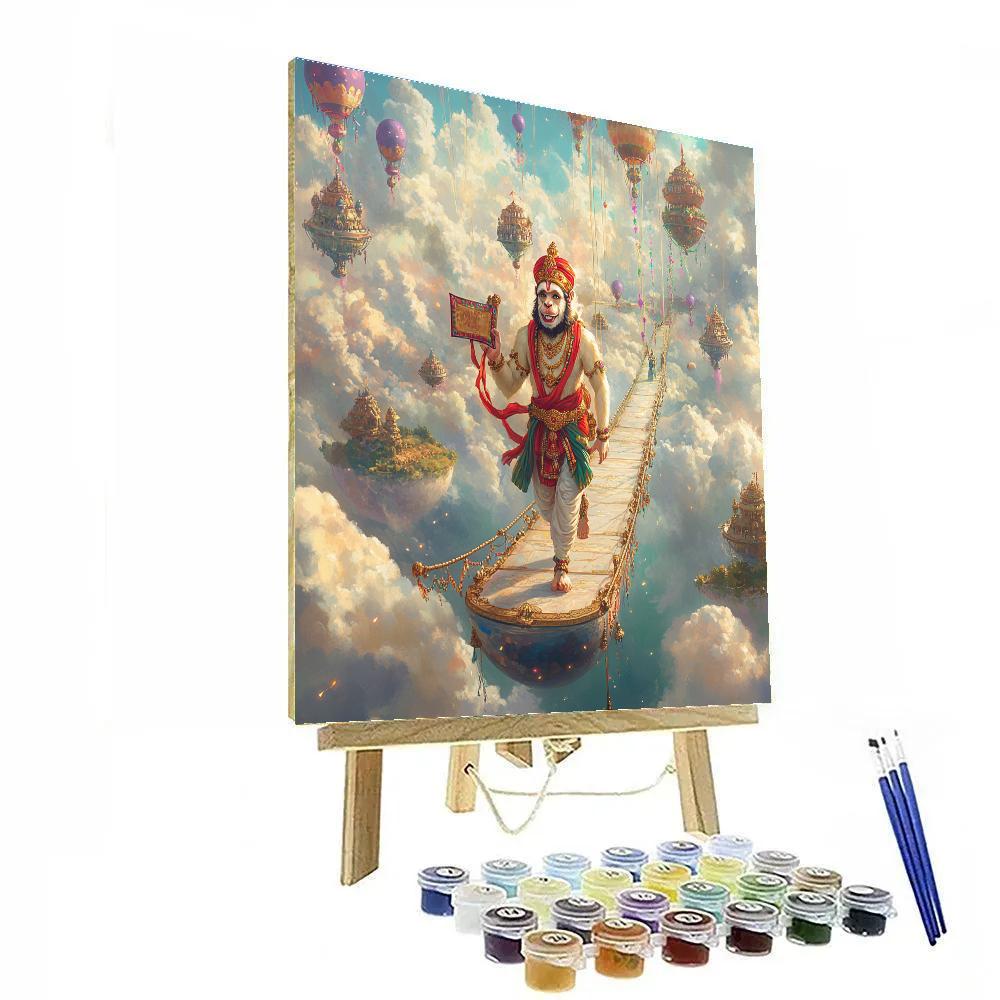Sky Bridge Parade With Hanuman paint by color