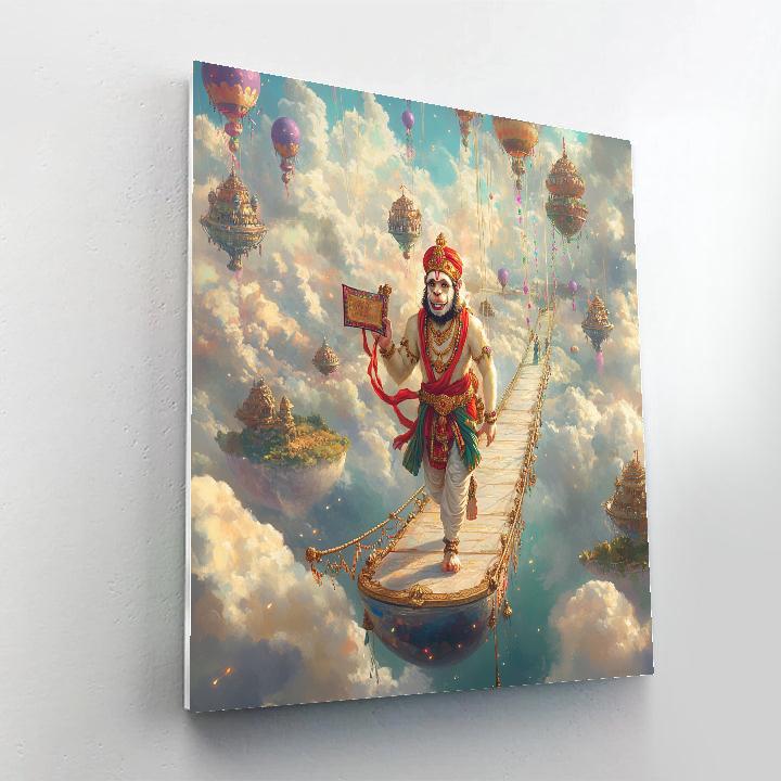 Sky Bridge Parade With Hanuman paint by color