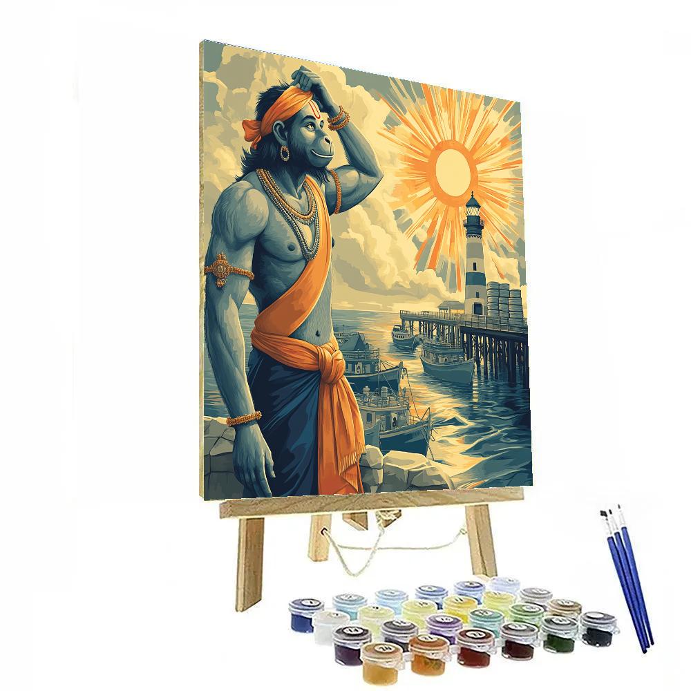 Hanuman Sunrise Harbor Watch Paint by numbers kits