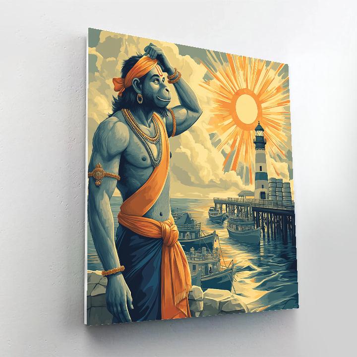 Hanuman Sunrise Harbor Watch Paint by numbers kits
