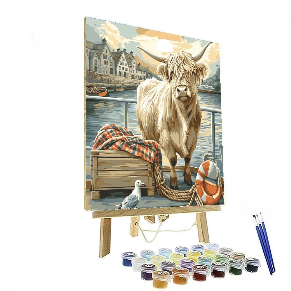 Dawn Ferry Highland Cow painting number kit