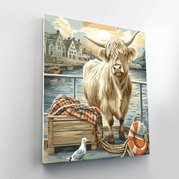 Dawn Ferry Highland Cow painting number kit