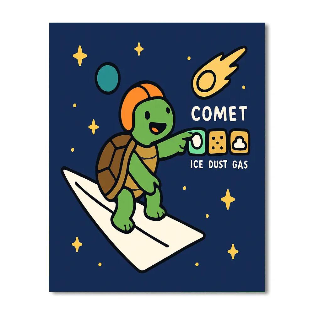 Solar Sail Turtle And The Comet Classroom Paint by numbers kits