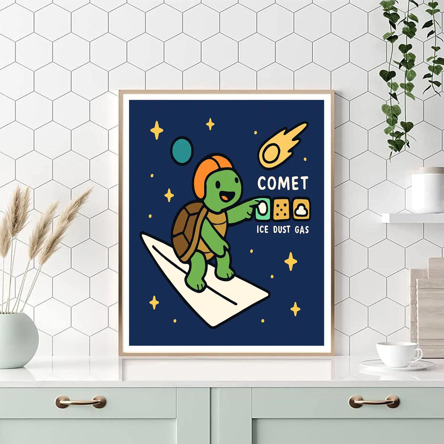 Solar Sail Turtle And The Comet Classroom Paint by numbers kits