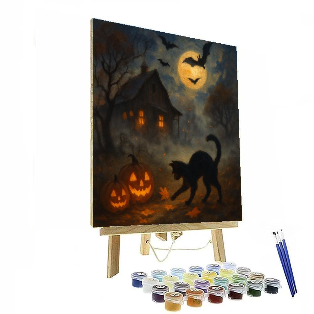 Lantern Mist Over The Hollow Orchard Paint by numbers art