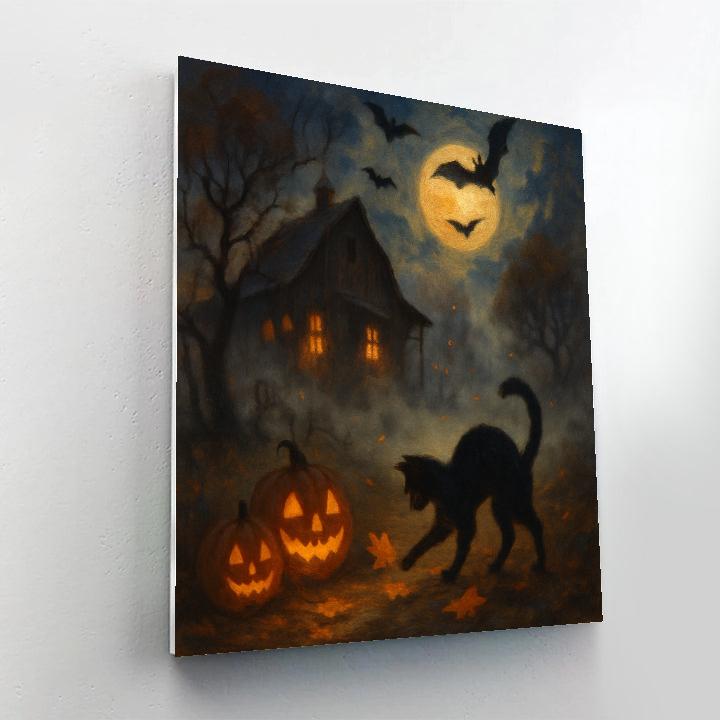 Lantern Mist Over The Hollow Orchard Paint by numbers art