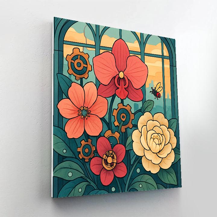 Clockwork Conservatory Flowers Paint by numbers kits