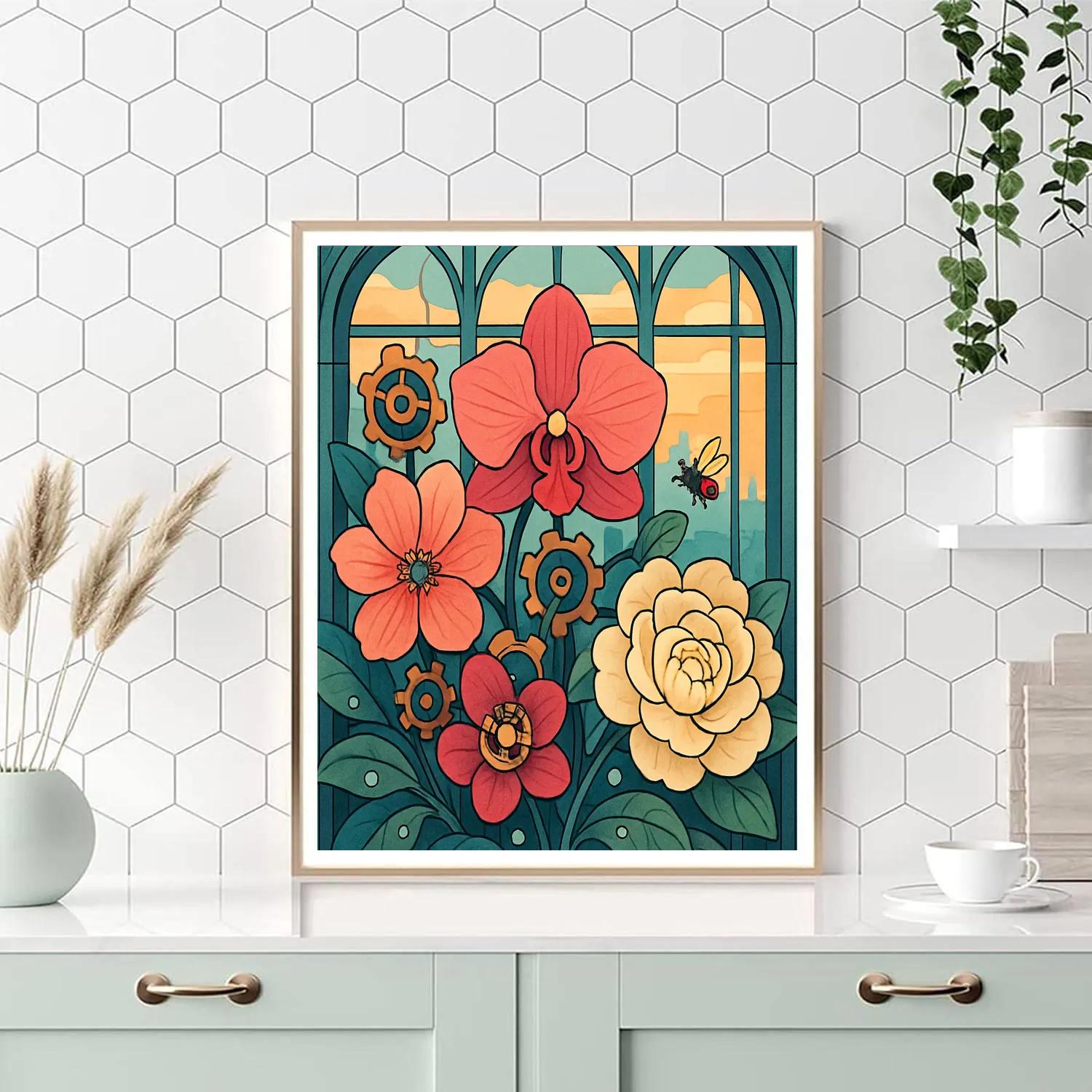Clockwork Conservatory Flowers Paint by numbers kits