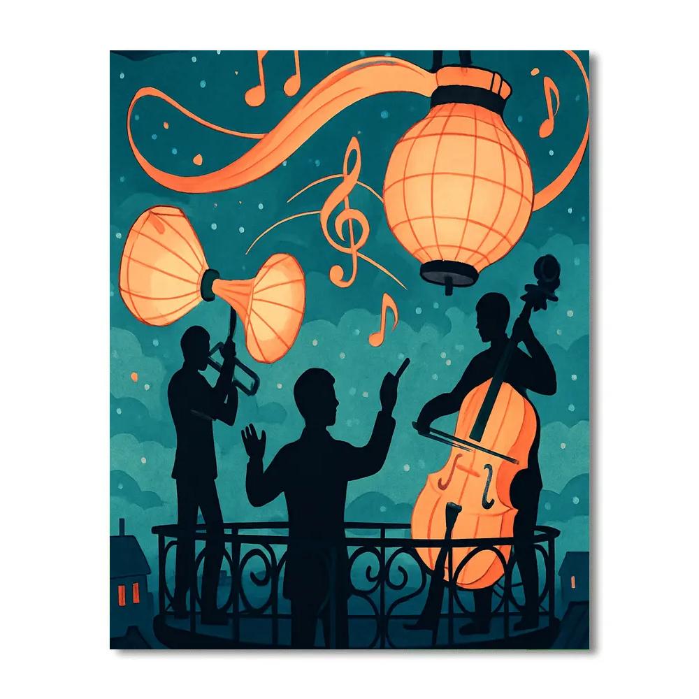 Paper Lantern Orchestra Of Music Paint by numbers kits