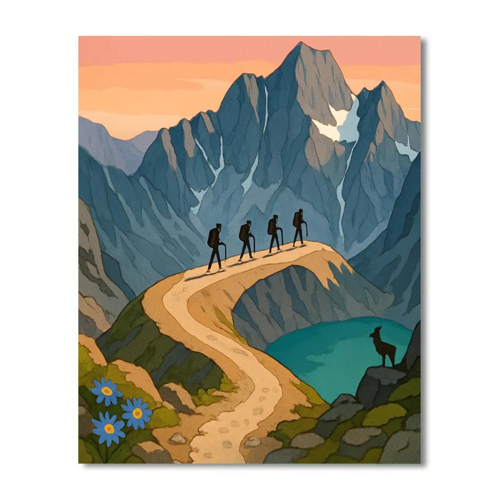 Crescent Ridge Mountain Traverse Numbered painting kits