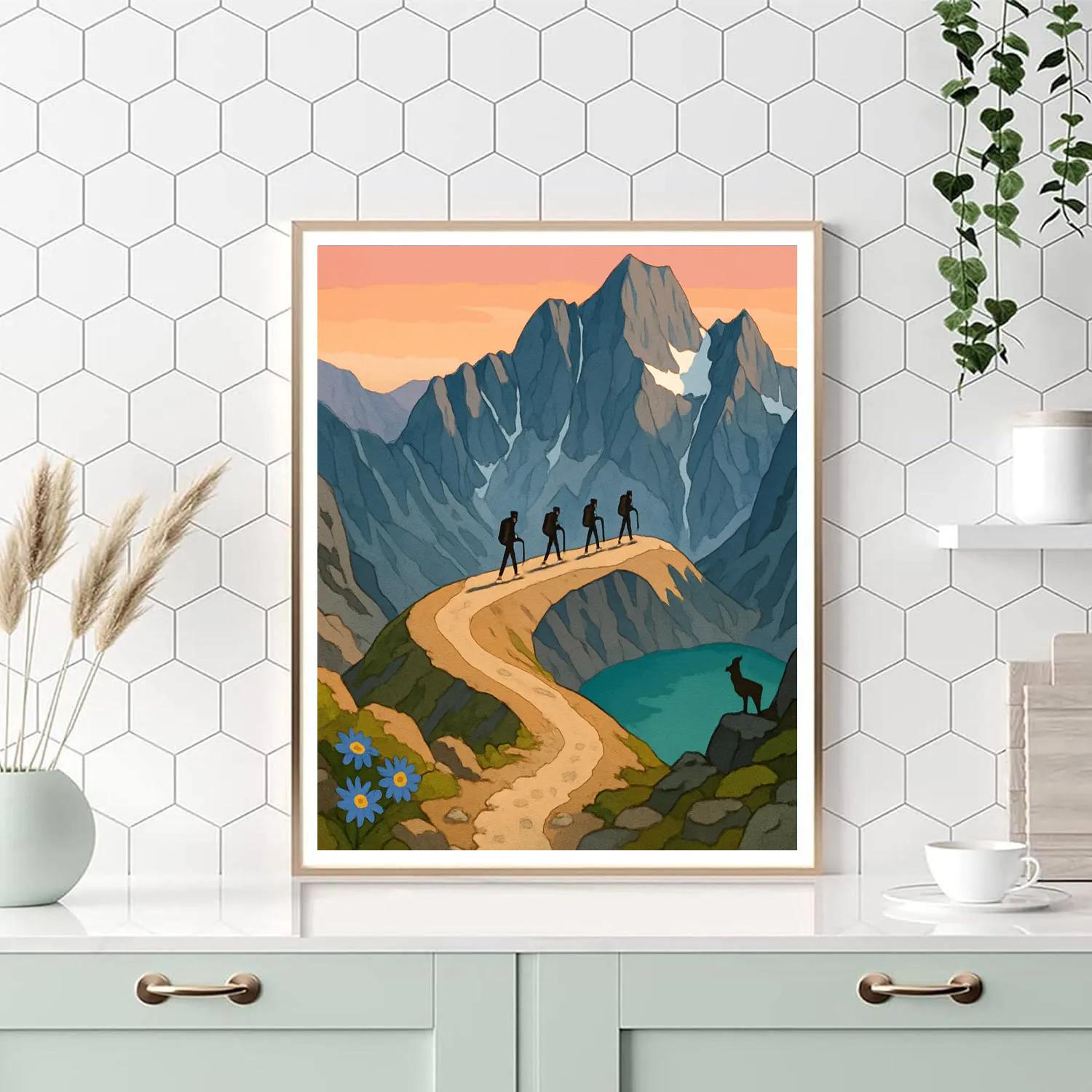 Crescent Ridge Mountain Traverse Numbered painting kits