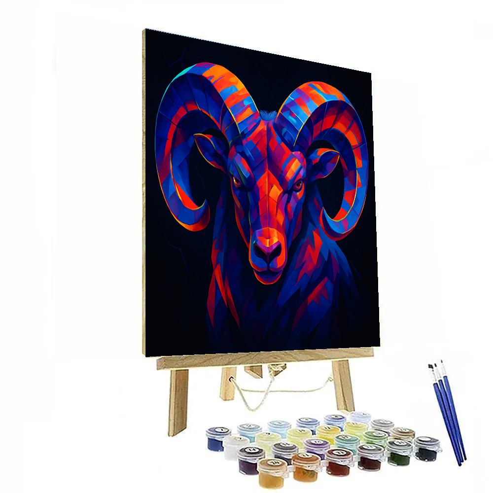 Prismatic Thunder Ram paint by number
