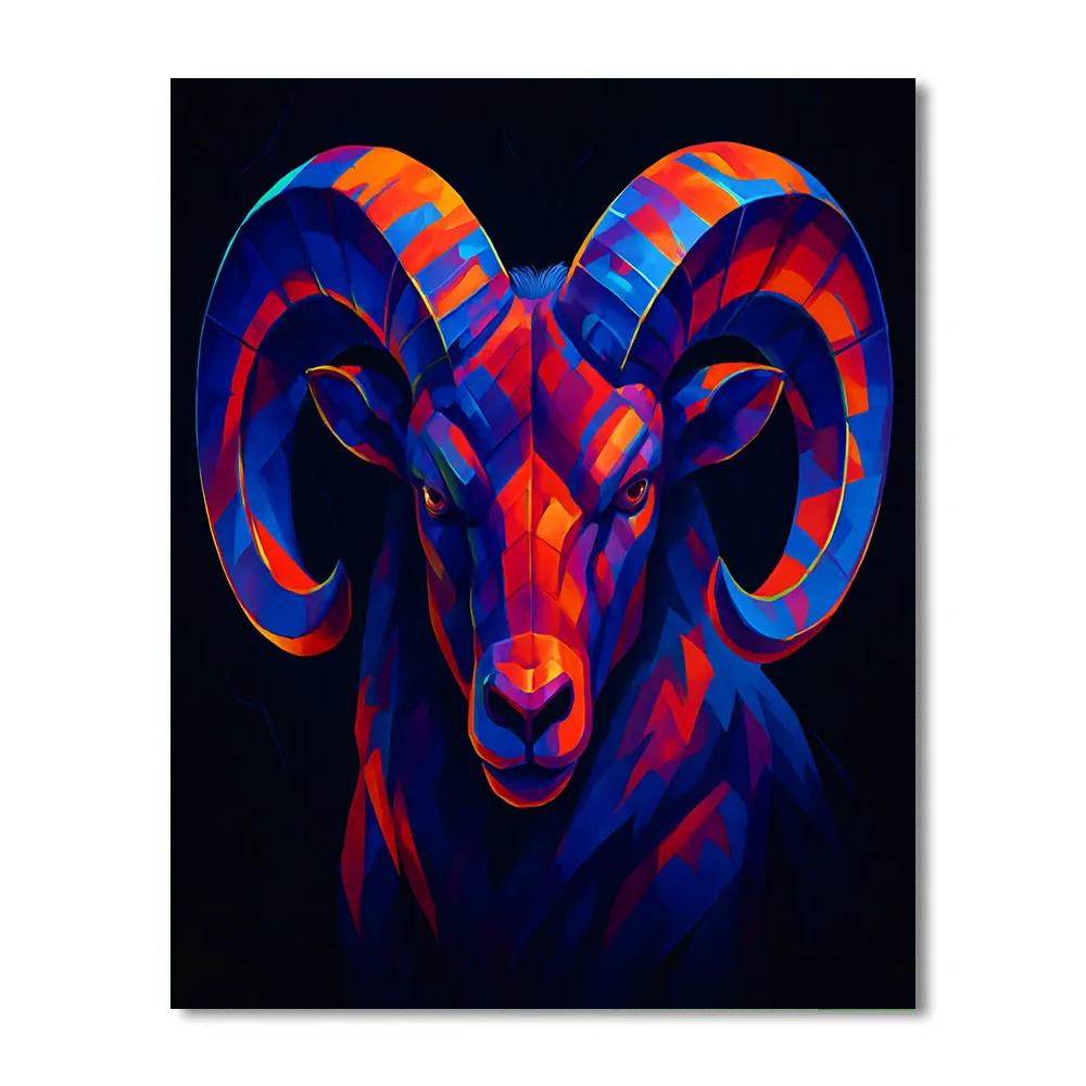 Prismatic Thunder Ram paint by number