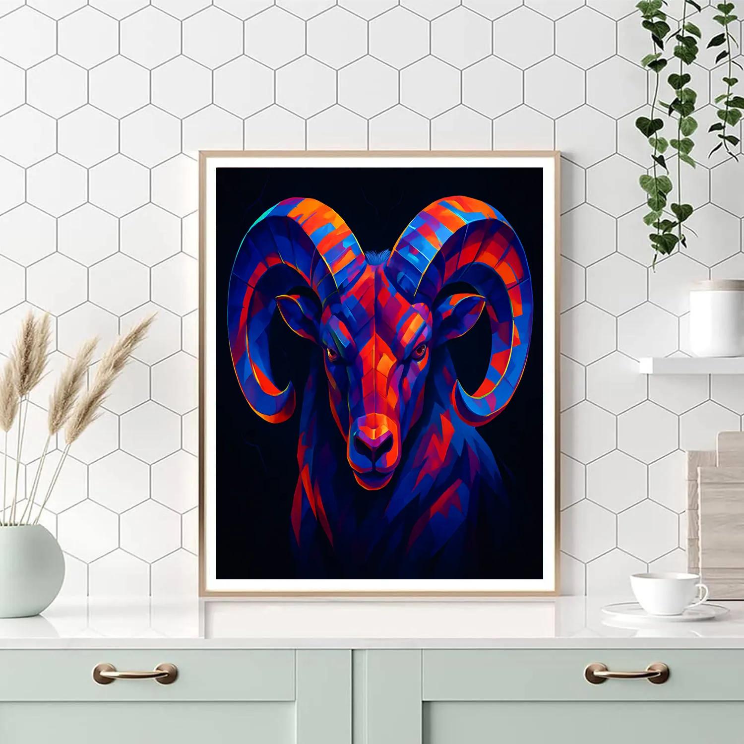 Prismatic Thunder Ram paint by number