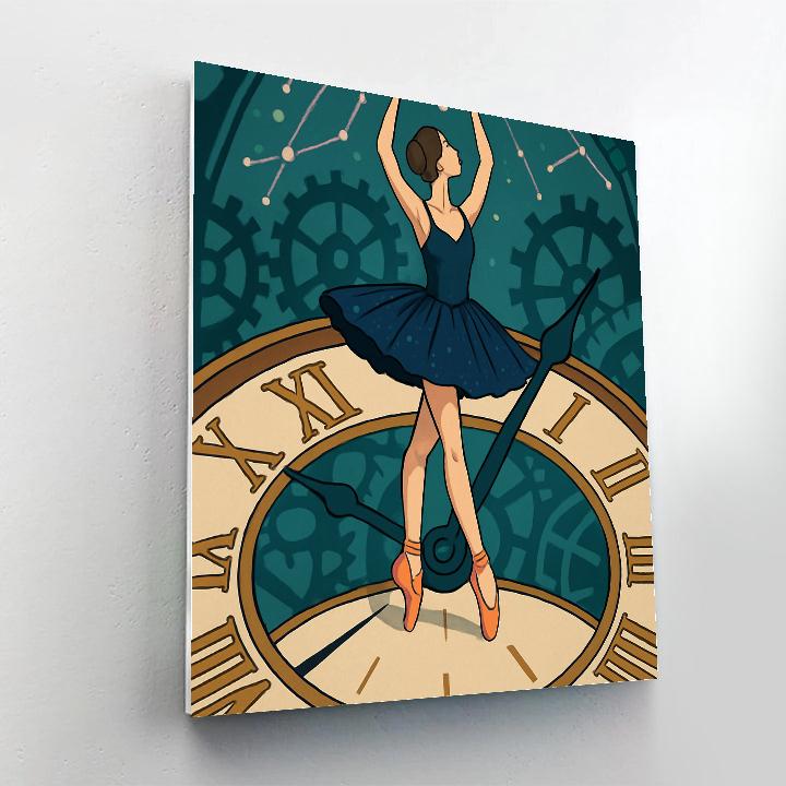 Starlit Clockwork Ballet Promenade paint by numbers