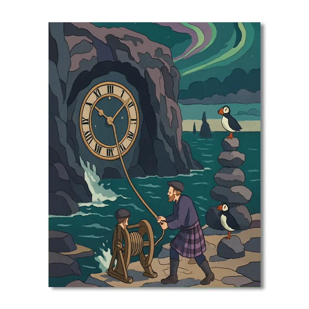 Tidal Clockwork Scotland Shoreline DIY paint by numbers