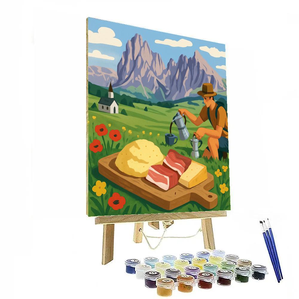 Italy-Crafted Alpine Polenta Picnic paint by numbers