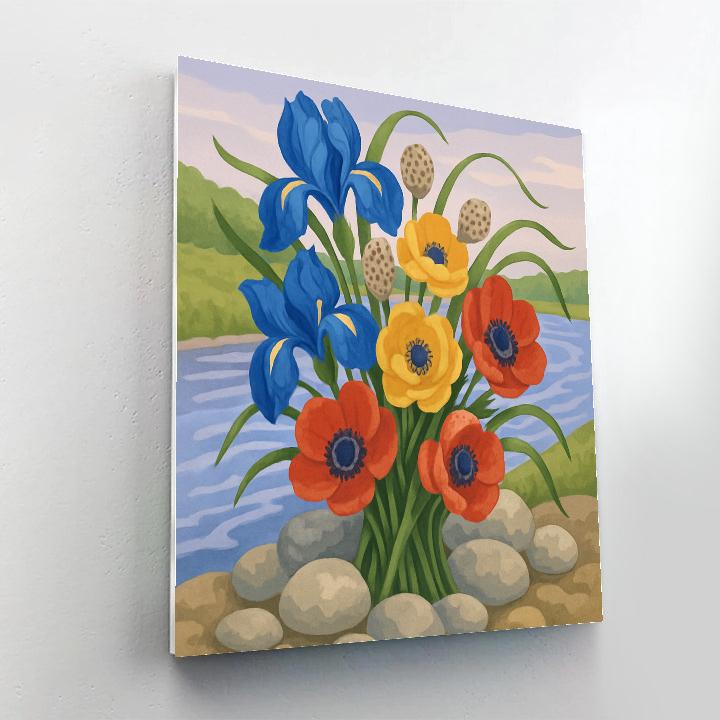 Riverstone Bouquet With Flowers DIY paint by numbers