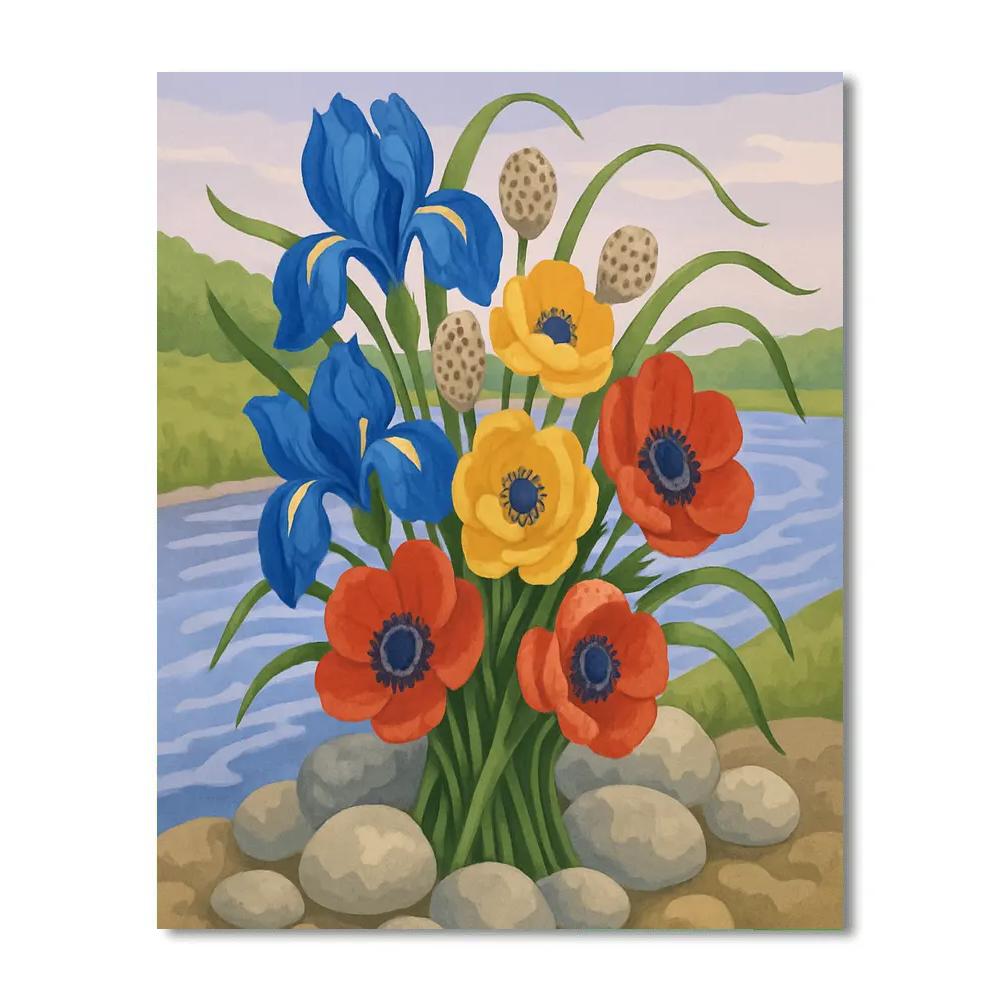 Riverstone Bouquet With Flowers DIY paint by numbers