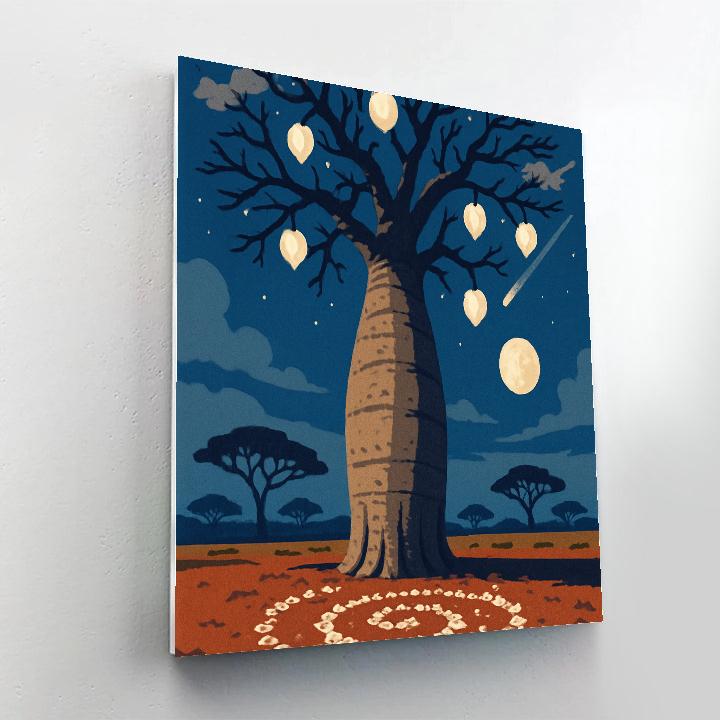 Starlit Baobab Tree Paint by numbers kits