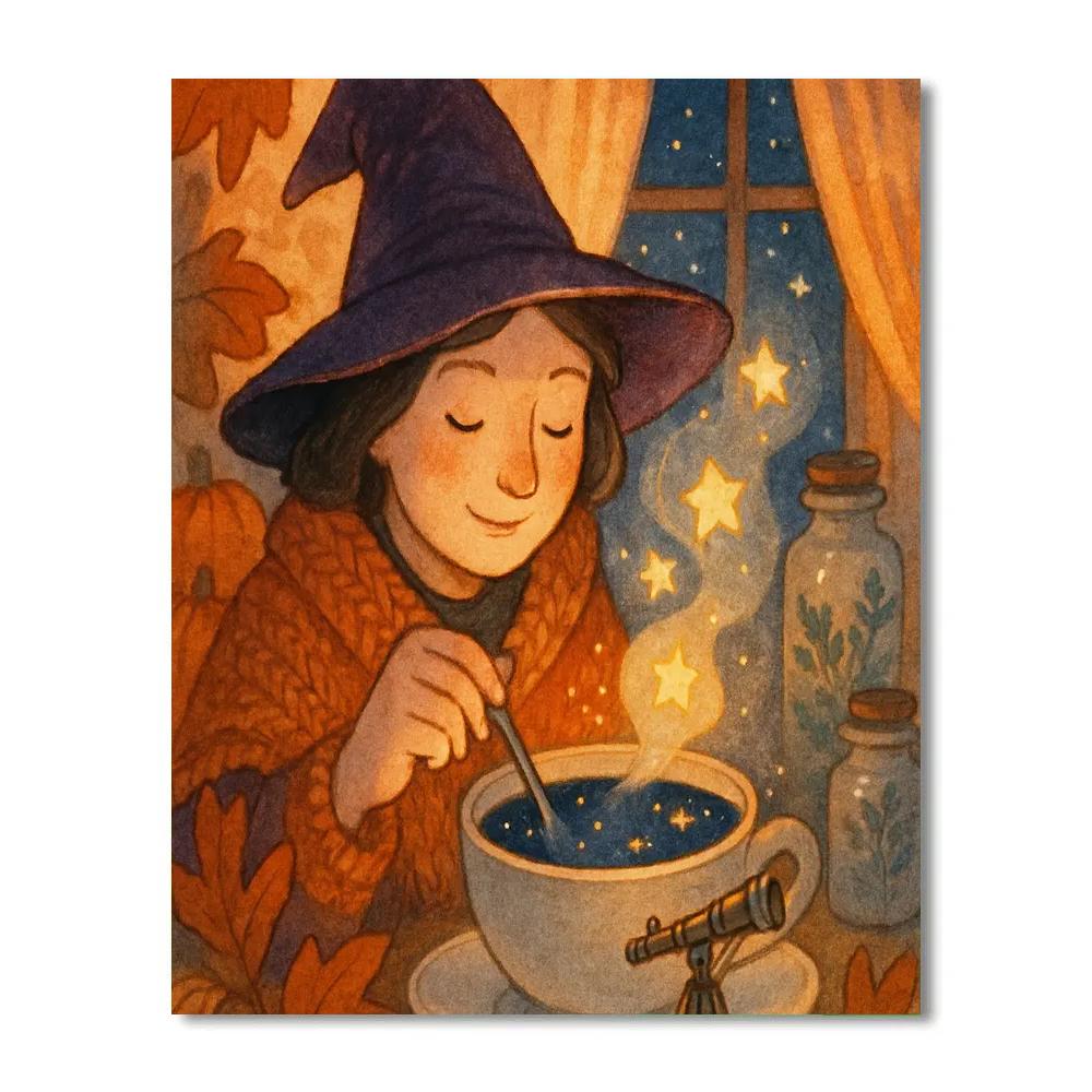 Witchs Teacup Observatory Painting by numbers kit