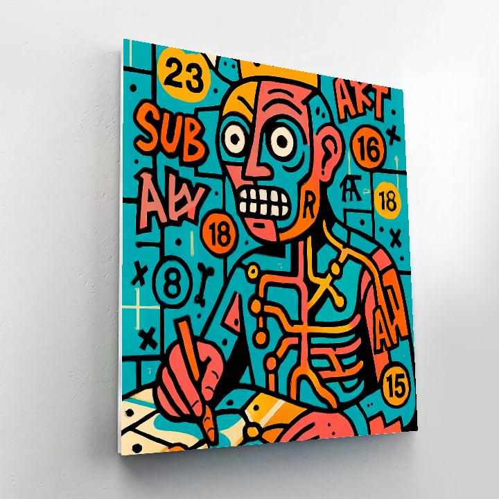 Neon Atlas In Basquiat Rhythm Paint by numbers art