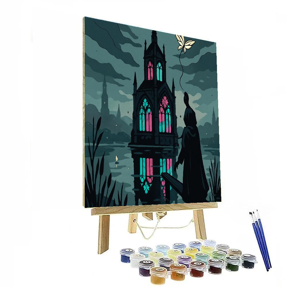 Gothic Lantern Cathedral In The Glass Marsh Paint by numbers kits