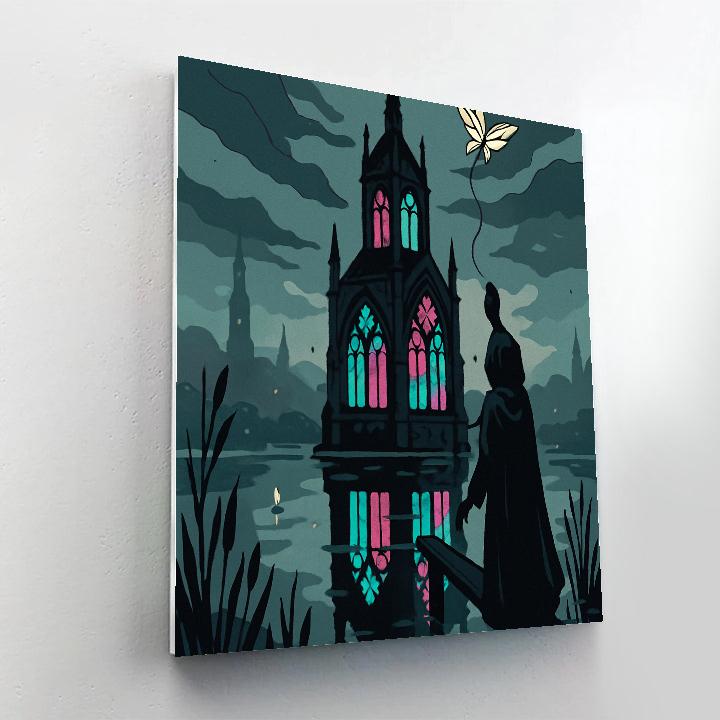 Gothic Lantern Cathedral In The Glass Marsh Paint by numbers kits