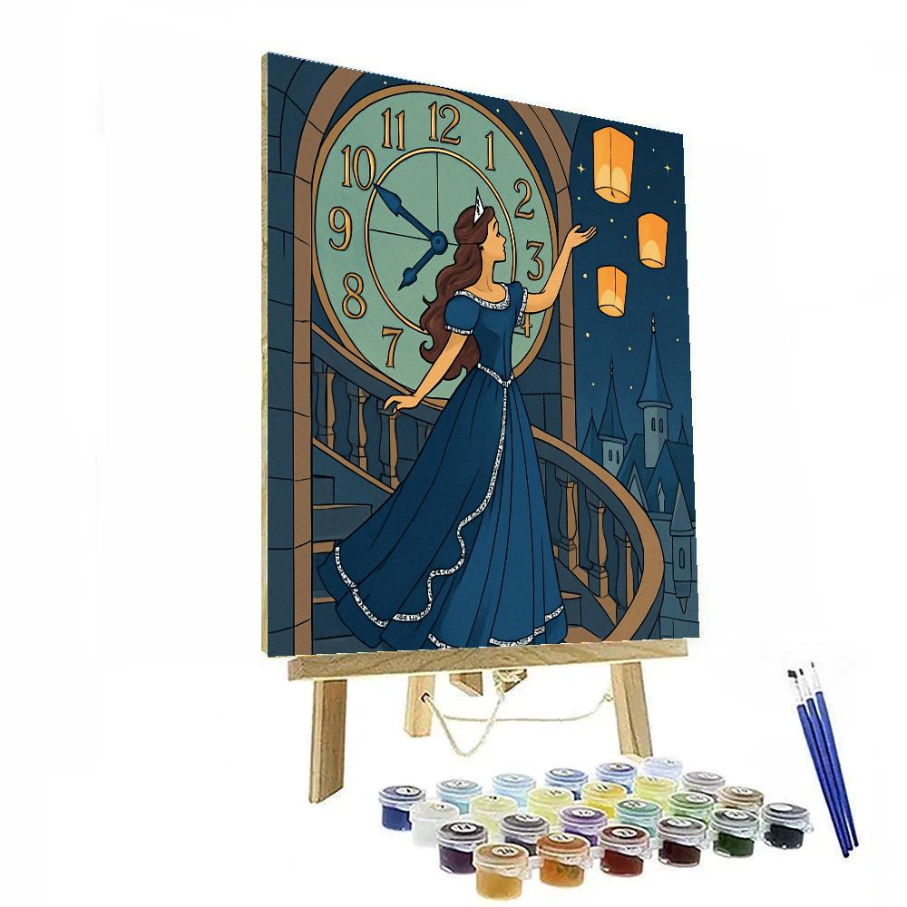 Moonlit Clocktower Princess Procession paint by number