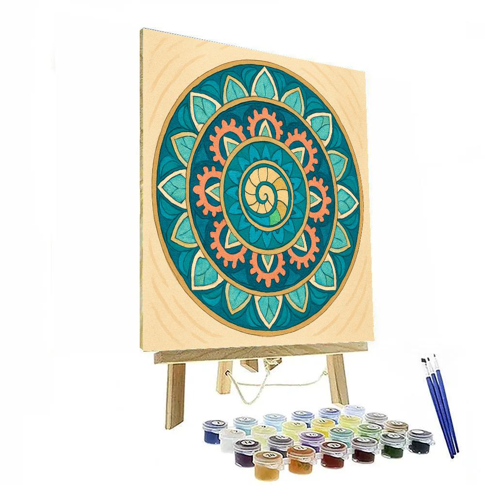 Tidal Clockwork Mandala Reef painting number kit