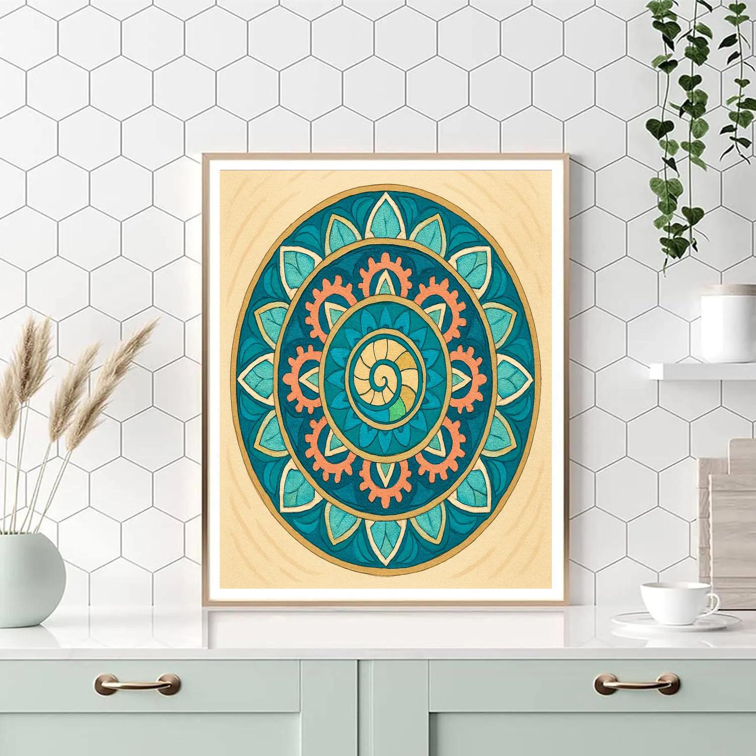 Tidal Clockwork Mandala Reef painting number kit