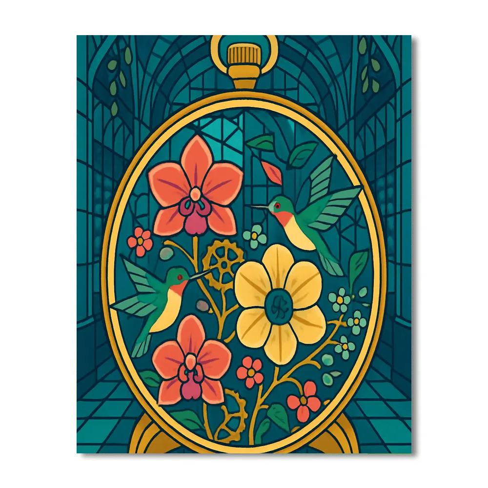 Clockwork Floral Conservatory Paint by numbers art