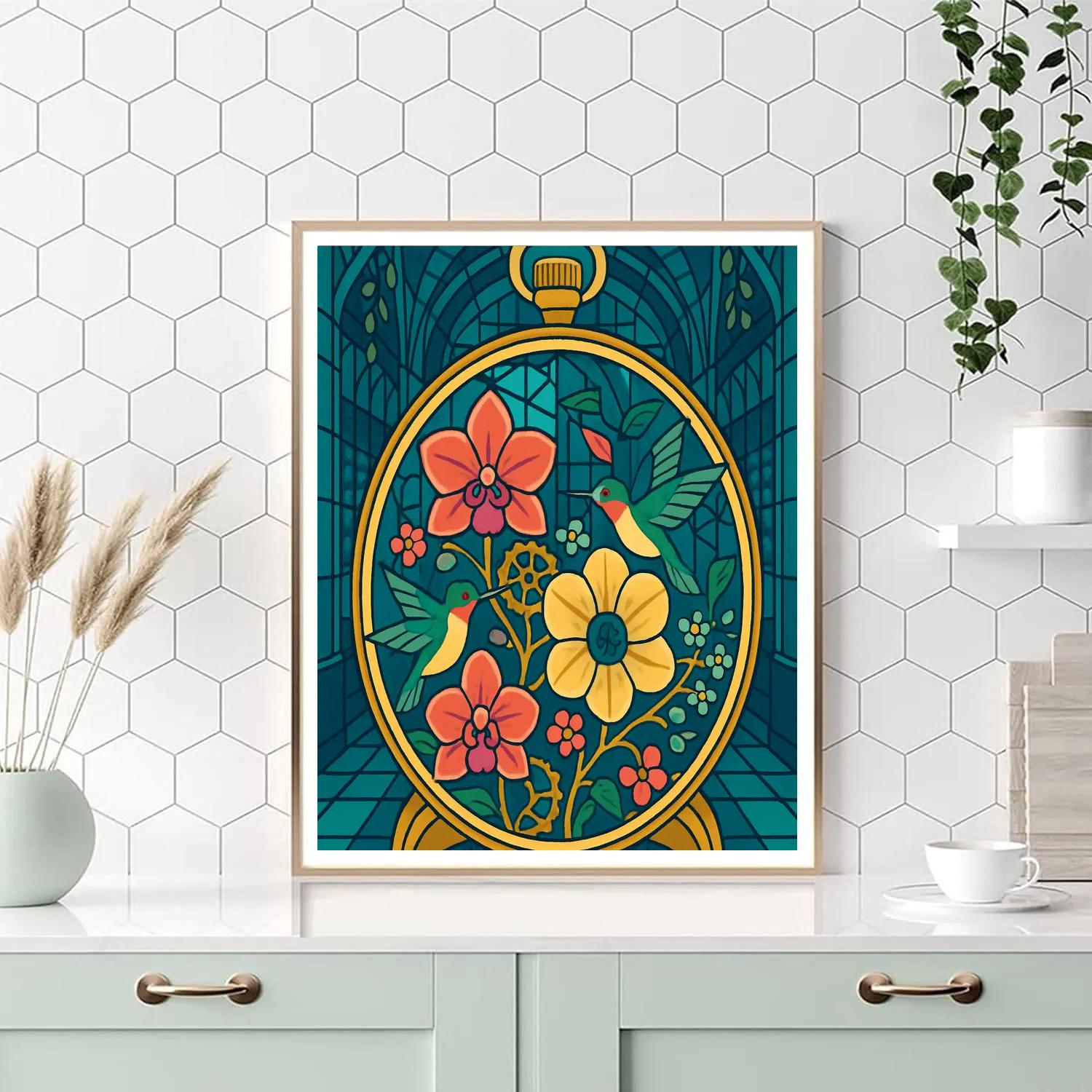 Clockwork Floral Conservatory Paint by numbers art